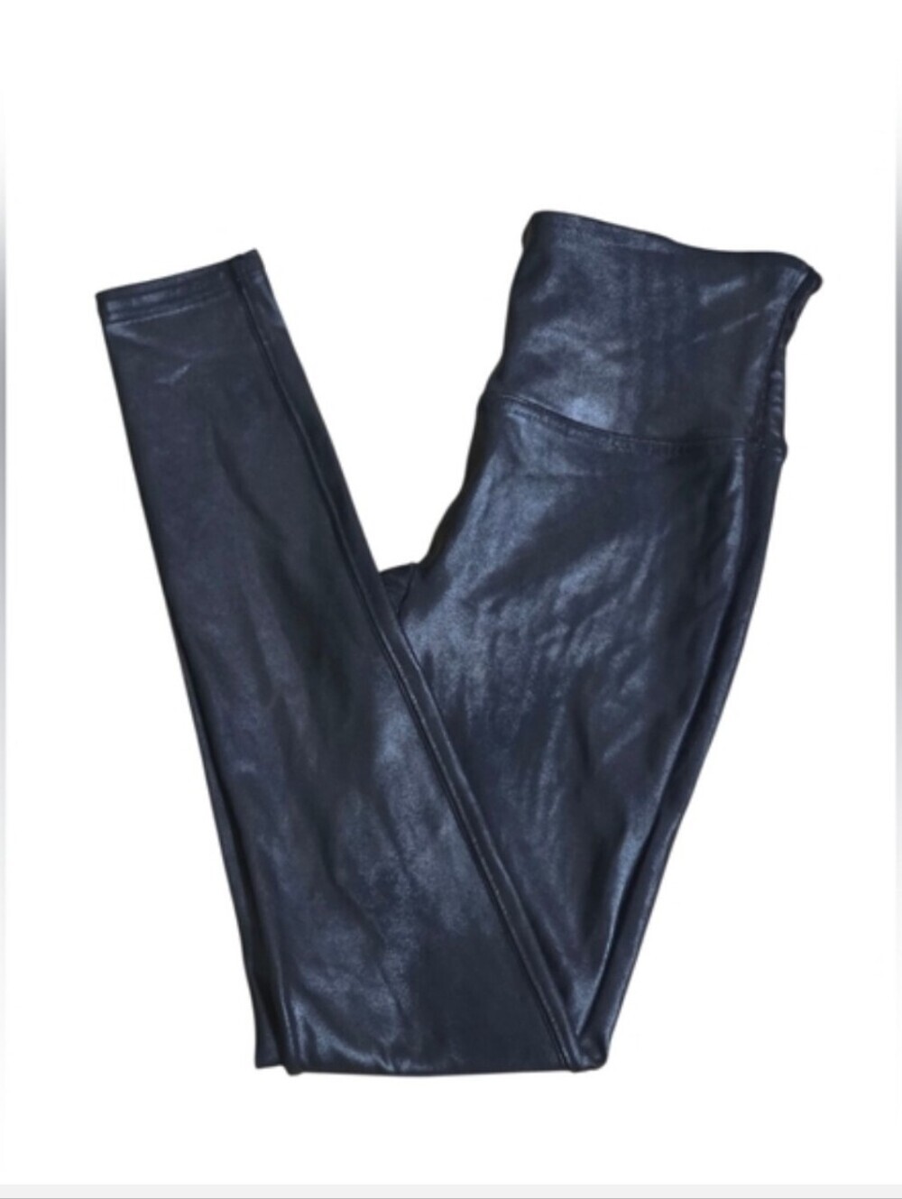 Spanx Faux Leather Black Leggings Size Medium